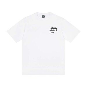 Stussy Character Pattern Print Short Sleeve White